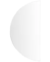 BELIANI Badspiegel mit LED-Beleuchtung Halbrund 60 x 120 cm Modernes Design Wandspiegel für Badezimmer