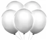Białe nadmuchiwane balony LED - 5 szt