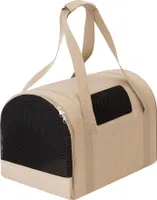 Taška na prepravu psov, prepravný box pre psov, prepravný box pre psov do auta, skladacia taška pre mačky, prepravná taška, pre psy alebo mačky, béžová, 27x39x28 cm