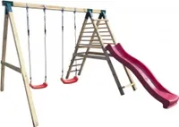 Schaukelgerüst Rutsche Doppelschaukel - (4005)