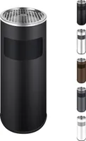 WELLGRO 2 in 1 Standaschenbecher & Mülleimer - Edelstahl, 24,5 x 60 cm (ØxH) - Farbe wählbar