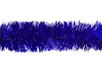 Weihnachtsgirlande Lametta 7cm x 3m Blau