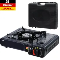 Gaskocher Campingkocher Gas Butan Camping Herd Notfallkocher Tischgrill Transportable mit Tragekoffer ohne Gaskartusche Outdoor