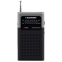 Blaupunkt PR4BK AM/FM-Taschenradio Tragbares Radio Teleskopantenne Taschenformat Integrierter 1,5"-Lautsprecher Batteriebetrieb