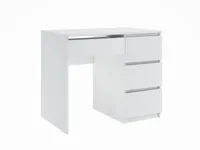 FURNIFY® Computertisch 90 cm HADES mit 4 Schubladen | Rechtsseitiger Schreibtisch | Weiß