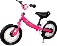Spielwerk® Laufrad ab 2 Jahre Bremse 12 Zoll Räder Lenkrad Sattel Höhenverstellbar Kinder Balance Bike Lauflernrad Tragegriff Junge Mädchen Rosa