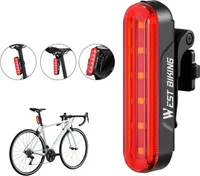 Smartes Bremsensensor-Fahrradrücklicht, 450mAh Akku, 3 Lichtmodi, Typ-C aufladbar, wasserdicht, verschleißfest