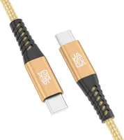 USB-C zu USB-C Kabel 480mbps 60W mit Metall Stecker - Gold 0,5m
