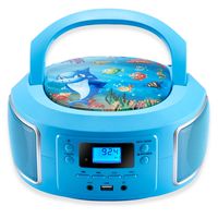 Cyberlux tragbarer CD-Player | Kinder CD-Player | AUX-IN | USB-Anschluss | CD/MP3-Radio | Kinder Radio | CD-Radio | Stereoanlage | Boombox | Blau