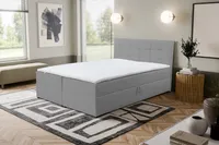VENASI JESSA Boxspringbett 160x200 mit Bettkasten H2/H3 Matratze GRAU