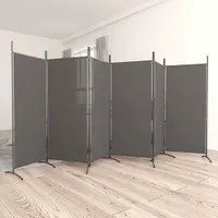 Möbel 6-tlg. Paravent Anthrazit 520x180 cm Stoff - Paravents 350272