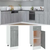 vidaXL Unterschrank mit Schublade Lyon Grau Sonoma 30x46x81,5 cm