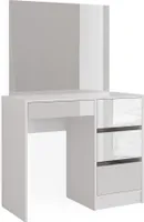Vicco Schminktisch Sherry, 90 cm, Weiß Hochglanz