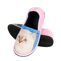 Mädchen Hausschuhe KATZE Gr. 25-26 von SOXO rosa Mädchen Slipper, Ballerinas, Pantoffeln