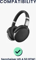kwmobile 2x Ohrpolster kompatibel mit Sennheiser HD 4.50 BTNC Polster - Kopfhörer Polster aus Kunstleder für Over Ear Headphones