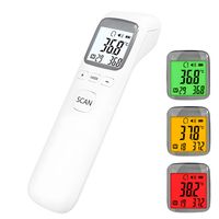 Beruehrungsloses Infrarot-Thermometer fuer die Stirn, sofortige genaue Messwerte, Fieberalarm, 32 Messwerte, Speicherabruf, LCD-Display, digitales Thermometer fuer Erwachsene und Kinder