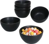 6x London Lampart Nero Kattegat Snack- & Dip-Schälchen 150ml Ø10cm schwarz Bowl