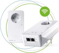 devolo Magic 2 WiFi Starter-Set (WiFi ac bis 2400 Mbps, 2X Gigabit LAN, integrierter Stecker, Mesh WiFi) weiß