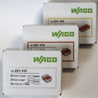 Wago 221 Klemmen SET 100x 221-412, 50x 221-413, 25x 221-415 - Kabel Verbinder - Original WAGO