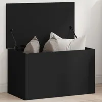 vidaXL Truhe Schwarz 60x35x35 cm Holzwerkstoff