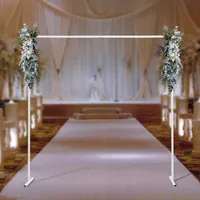 2x2m svatební oblouk se základnami Kovový květinový oblouk Čtvercový zahradní oblouk (bílý) pro dekorace pozadí rekvizit na párty