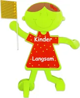 Sicherheit Warnschild spielende Kinder Lisa Brems reflektierend(Rot-Langsam)