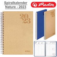 Herlitz Spiralkalender Nature A5 2023, Jahr / Farbe:2023 / beige