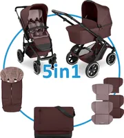 ABC Design Kombi-Kinderwagen Salsa 5 Air Set inkl. Babywanne,