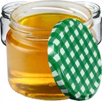 KADAX Einmachgläser mit Deckel "Sonka", Marmeladengläser, 330 ml, grün karierte Deckel, 50 Stück