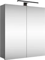 Planetmöbel Spiegelschrank Merkur, anthrazit, 60 cm, mit LED-Leuchte in schwarz