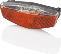 Lampka tylna LED XLC Bagażnik USB z odblaskiem Lampka rowerowa StVZO Oświetlenie rowerowe
