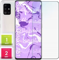 Glas für SAMSUNG GALAXY A51 / A51 5G Panzerglas Panzerfolie Schutzglasfolie Displayschutzglas Echt Glas Schutz Folie Display Glasfolie 9H HELLOCASE