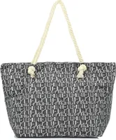 BambiniWelt by Rafael K. Strandtasche mit Reißverschluss XXL Beachbag Shopper Einkaufstasche Schultertasche für Damen