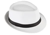 Panama Hut Fedora Sonnen Hut Weiss 56