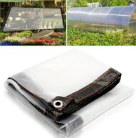 Aopunly Wasserdichte Transparente PVC Plane mit Ösen, wetterfeste Plane strapazierfähige Vordächer Faltbar,3 × 4M Regenschutz Abdeckplane für Gartenmöbel Pflanzen Gewächshaus