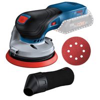 Bosch Professional 18V System GEX 18V-125 - Akumulatorowa szlifierka mimośrodowa (tarcza o średnicy 125 mm, worek na pył, bez akumulatora, w pudełku)