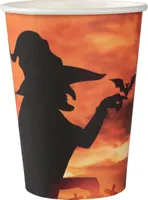 10 Papp-Becher Halloween Hexe