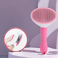 1 x Katzen Hunde Bürste 3in1 Set Kämme in kurz und lang Haar Fell Kamm Entfilzer Unterfell Bürste Unterwolle Hundebürste  Rosa