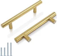 Uchwyty do szafek Probrico 15 sztuk 10 cm złote