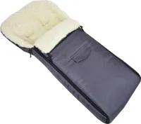 BAMBINIWELT Winterfußsack Fußsack universal  108cm für Babyschale Kinderwagen Buggy Wolle UNI DUNKELGRAU