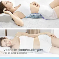 Konbanwa Rückenstützkissen Deluxe Grau und Weiß