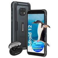 Blackview BV4900 Pro (2022) Android 12 Outdoor Smartphone, 7GB+64GB/256GB Outdoor Handy Ohne Vertrag  - 5580mAh/13MP+5MP/Dual SIM 4G/5.7" HD/Wasserdicht, NFC/Face ID/OTG/GPS -Schwarz