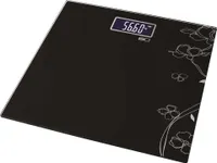 EMOS Digitale Personenwaage, Sicherheitsglas, Tragkraft 0-180kg, LCD-Anzeige, Auto On, Off, Batterien mitgeliefert, EV106
