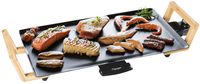 Bestron elektrischer Tischgrill, Teppanyaki Grillplatte im Asia Design, Grillspaß für 4 Personen, 1.800 W, Farbe: Schwarz