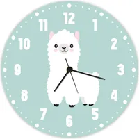 Wanduhr für Kinder im Lama Design