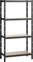 Kovový regál Schulte R1540-04-20 1930x1280x600 mm, 4 police, nosnost 1200 kg, antracit