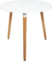 IdePar - Kulatý jídelní stůl PULSE průměr Ø80 cm - Bílý