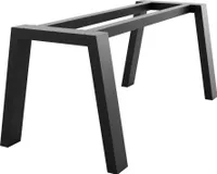 MetaloPro Extreme - Stabile Metall Tischbeine, Schwarz Tischkufen/Tischgestell für Esstisch, Schreibtisch Möbelfüße Beine, Trapez Form, Schwerlast Design für Wohnzimmer und Büro – 200x80x72 cm