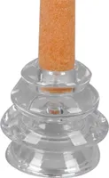 Rasteli Kerzenständer für Tischkerze Glas D 7,5 cm H 9,8 cm