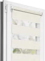 Estika Doppelrollo Klemmfix - 110 x 150 cm - Naturbelassen - Duo Rollo ohne Bohren